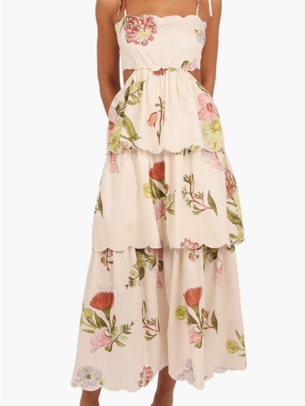 Petal & Pup Adelaide Scallop Cutout Maxi Dress